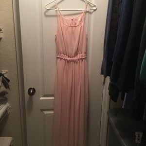 Blush pink full length dress size small